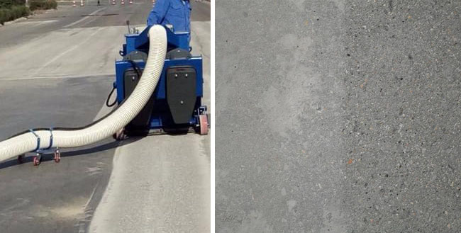 混凝土拋丸機(jī)噴砂施工效果圖